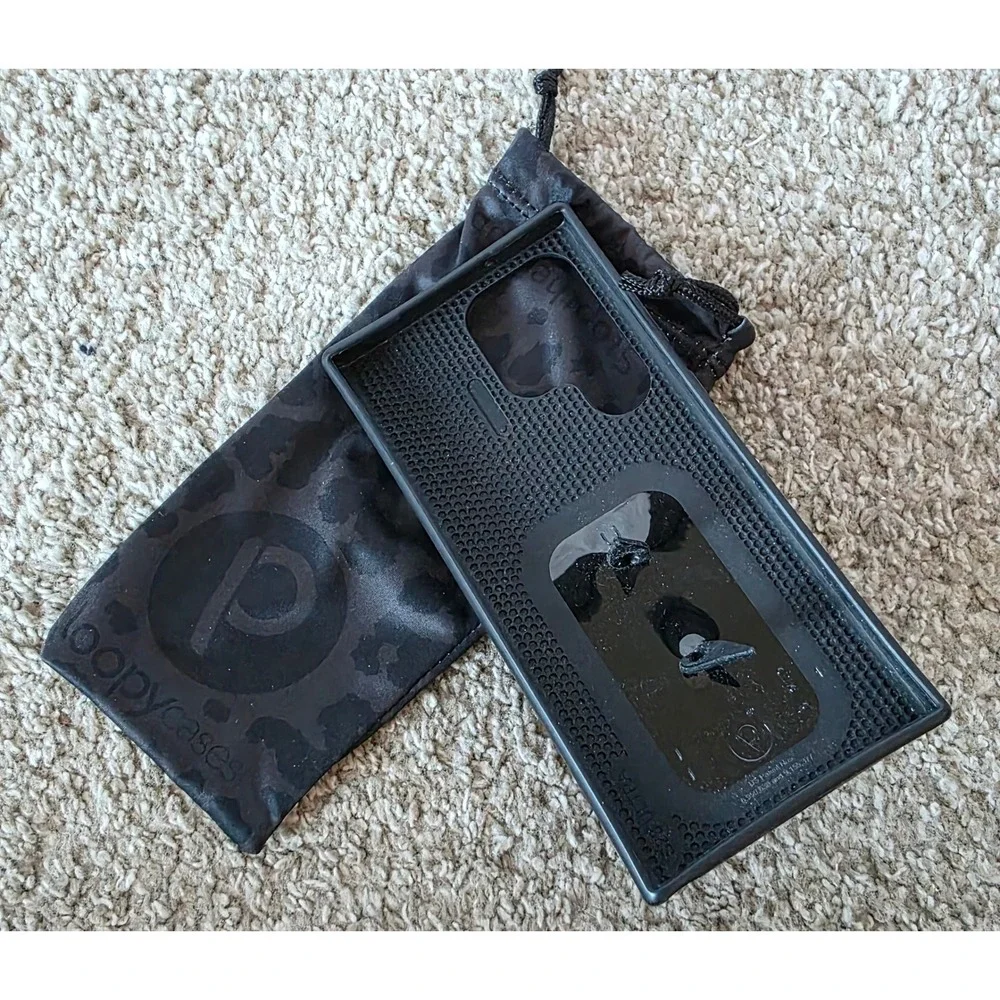 Loopy Grip Case Samsung Galaxy S23 Ultra Midnight Leopard Black Animal Print